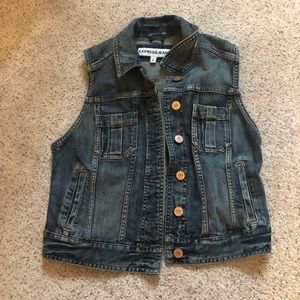 Denim vest jacket